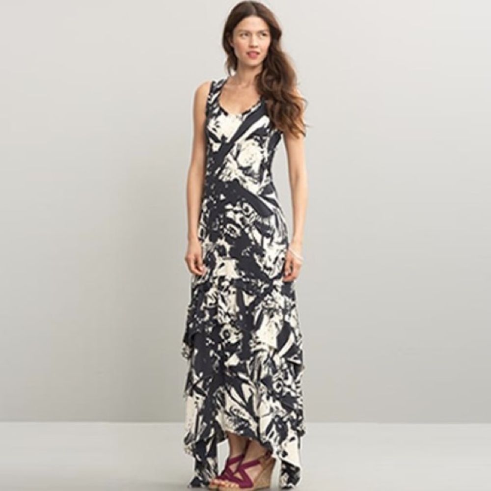 Banana Republic High-Low Maxi Dress Women's Size 8 Elegant Chic